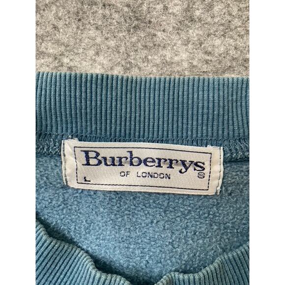 Vintage 90's Burberry Sweater Mens Large Embroidered Pullover Preppy London - Picture 3 of 7